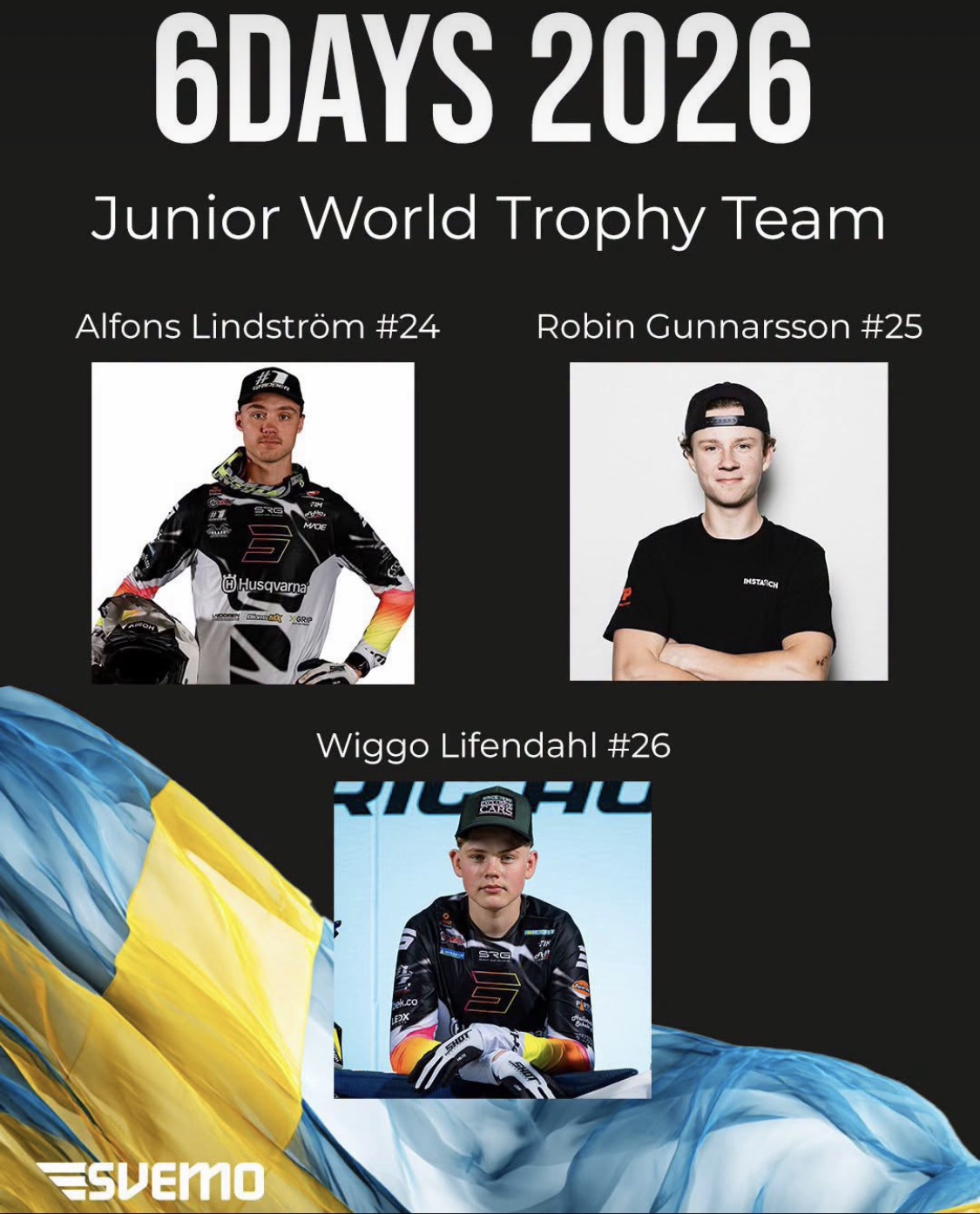 Robin Gunnarsson uttagen till landslaget – kör 6Days 2026!